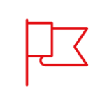 Icon flag - corporate identity Communication Partners